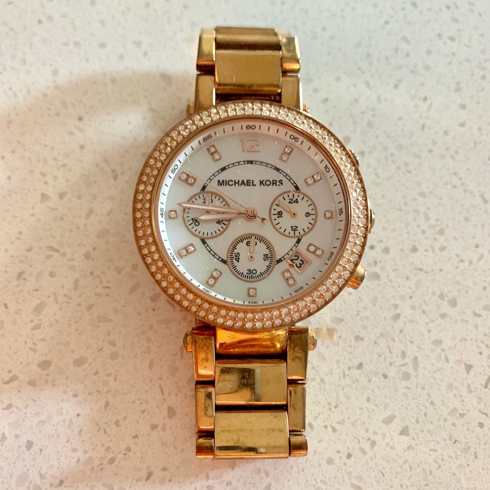 Michael Kira rose gold watch